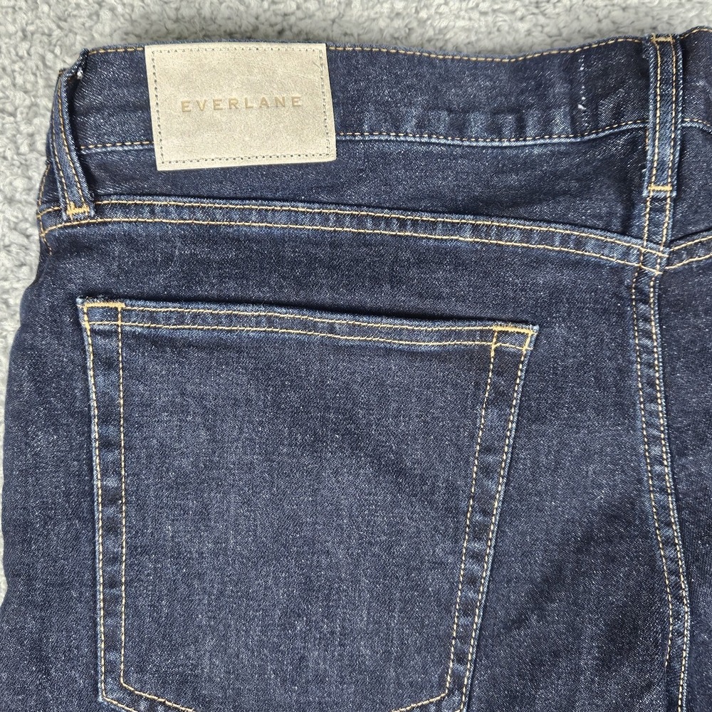 Everlane Slim Fit Jeans Men's 35x34 Dark Wash Organic Cotton Stretch Denim - Picture 8 of 12